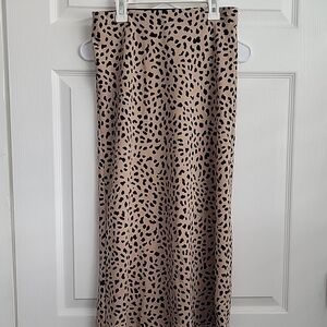 Leopard Print Midi Skirt